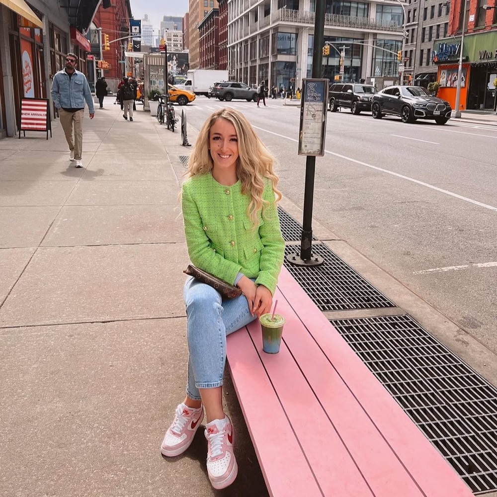 Mango Green Tweed Blazer / Jacket - image 1